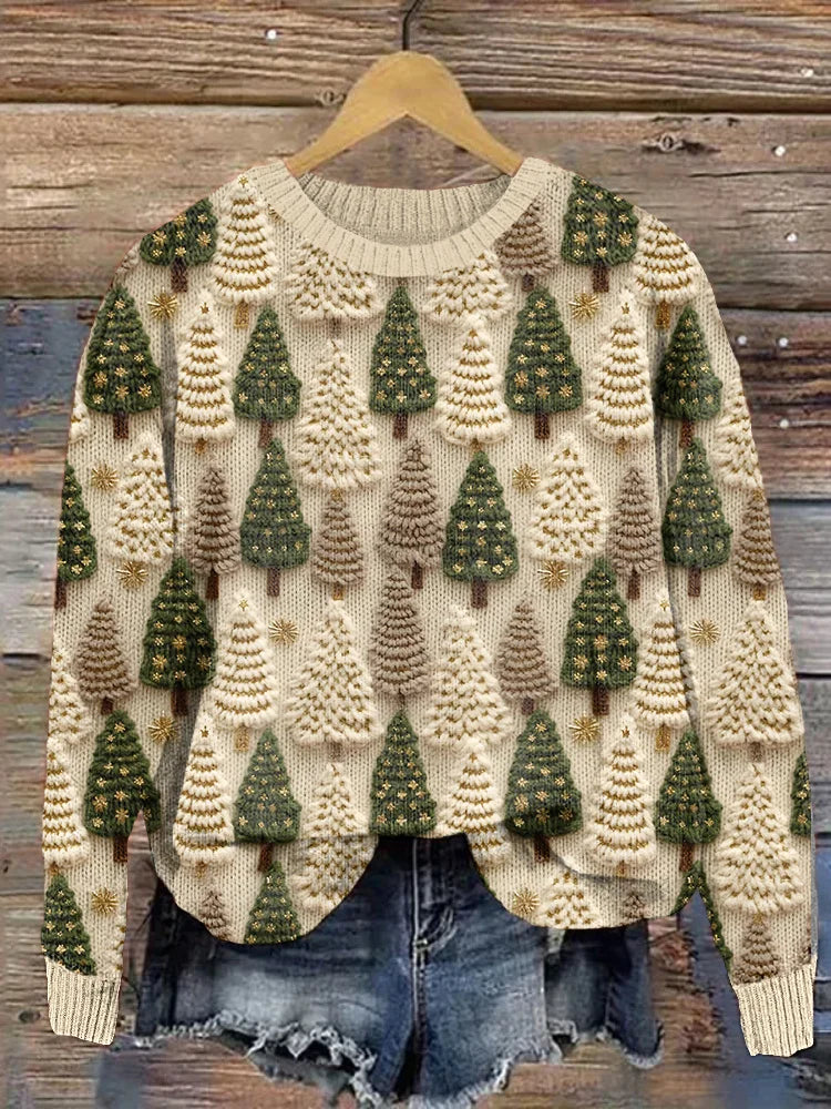 Spirit™ | Knitted Sweater with Christmas Trees