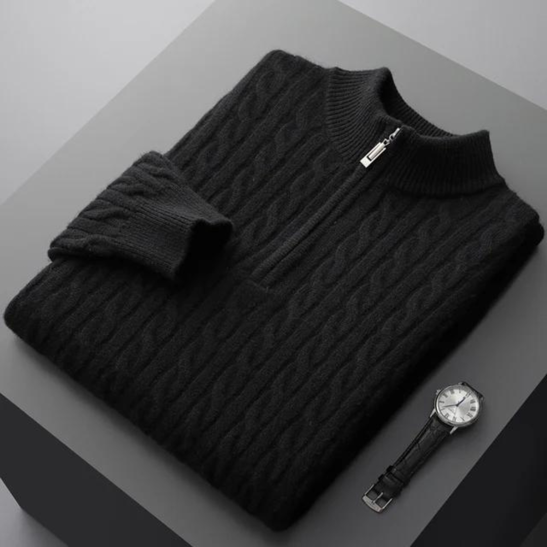 Ricardo Cashmere Woven Half Zip