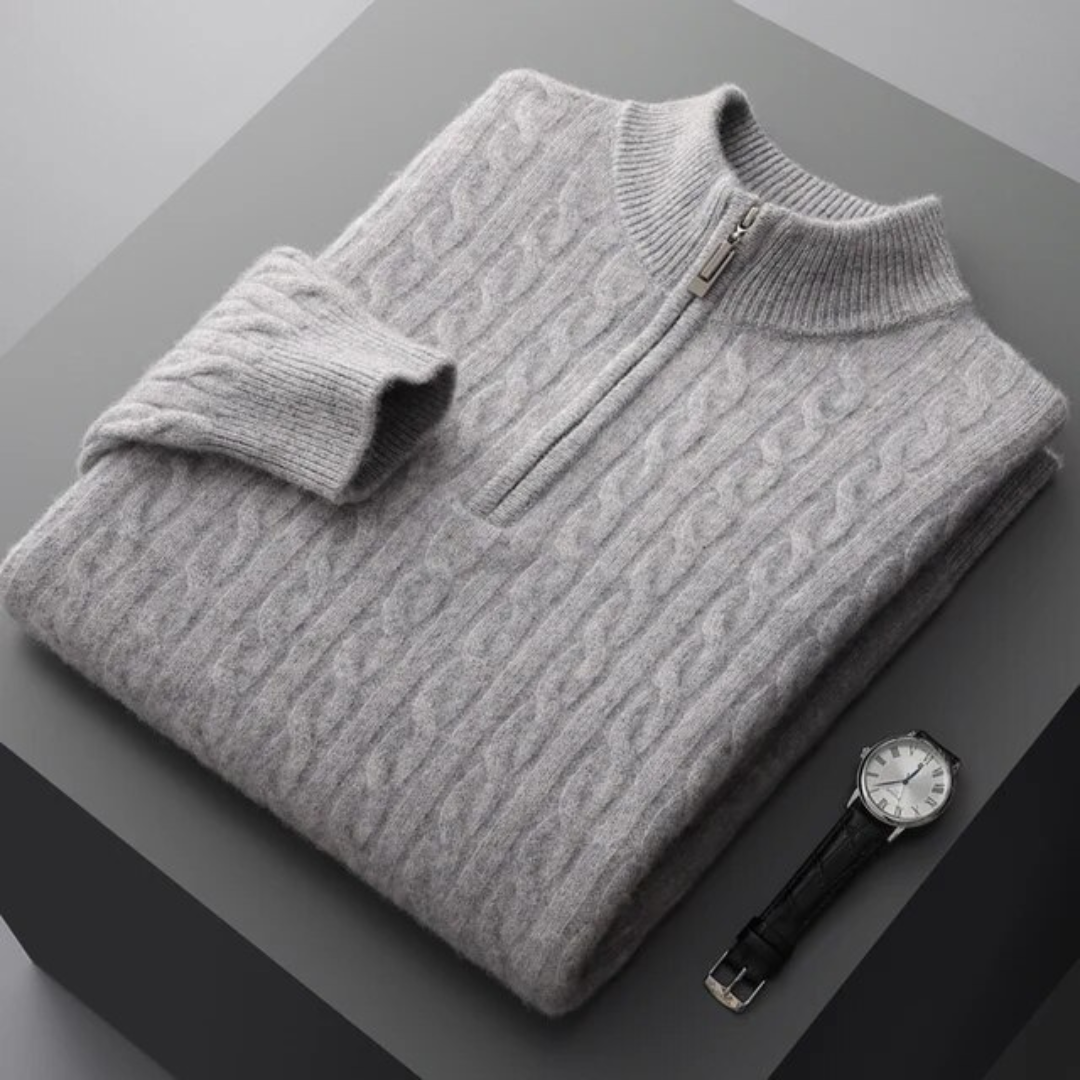 Ricardo Cashmere Woven Half Zip