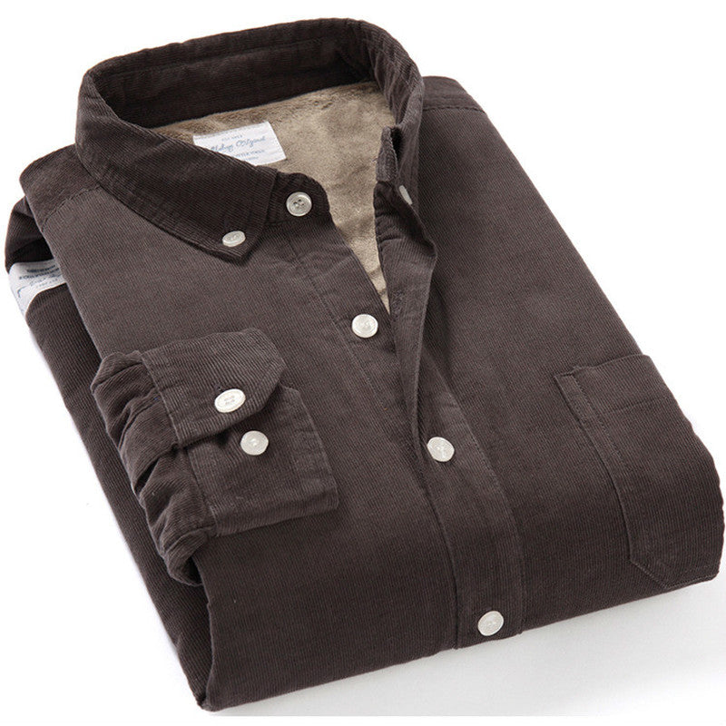 Everest Fur-Lined Corduroy Shirt