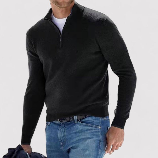 Ricardo Cashmere Men's Half Zip Sweater