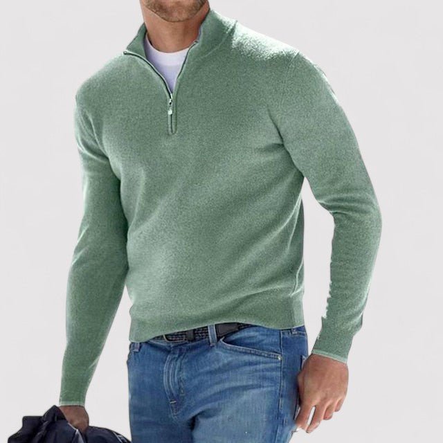 Ricardo Cashmere Men's Half Zip Sweater