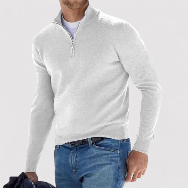 Ricardo Cashmere Men's Half Zip Sweater