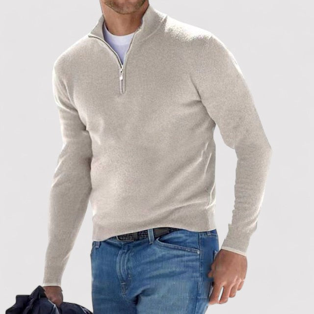 Ricardo Cashmere Men's Half Zip Sweater