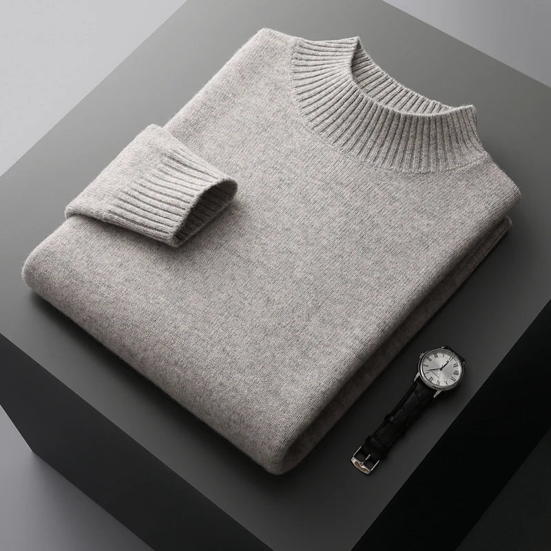 Rodrigo Cashmere Woven Semi-High Neck