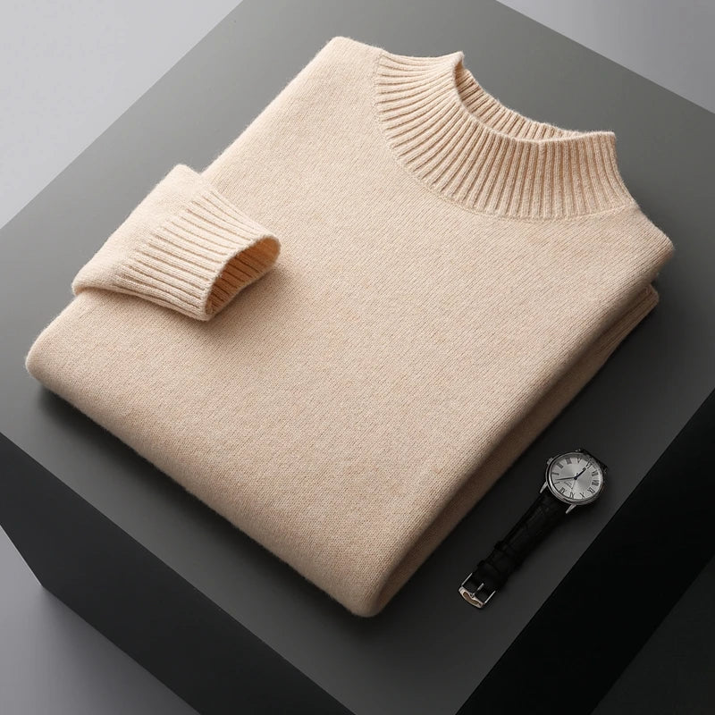 Rodrigo Cashmere Woven Semi-High Neck