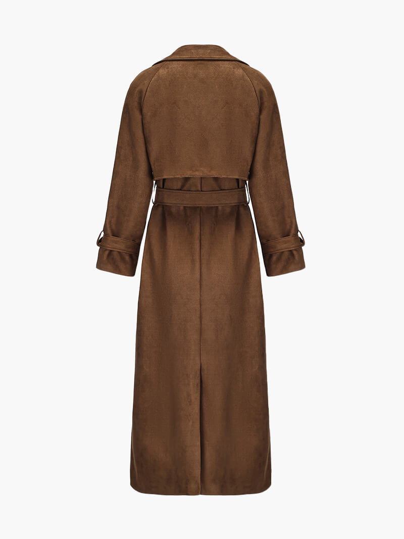 Alure Faux Suede Trenchcoat