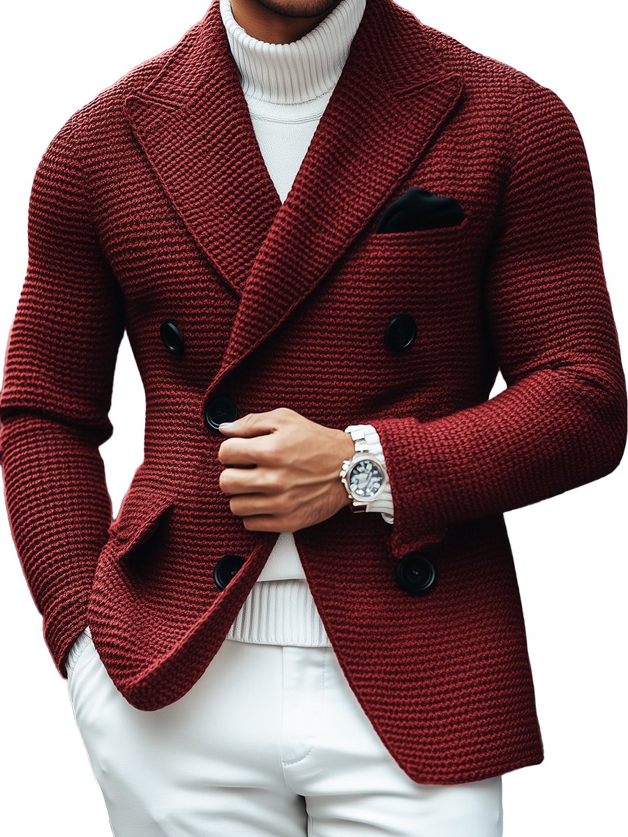 Vintage Luxe Knitted Blazer